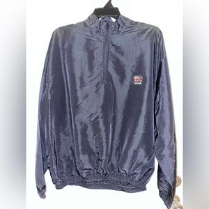 Surf Style Black Windbreaker with Logo Patch